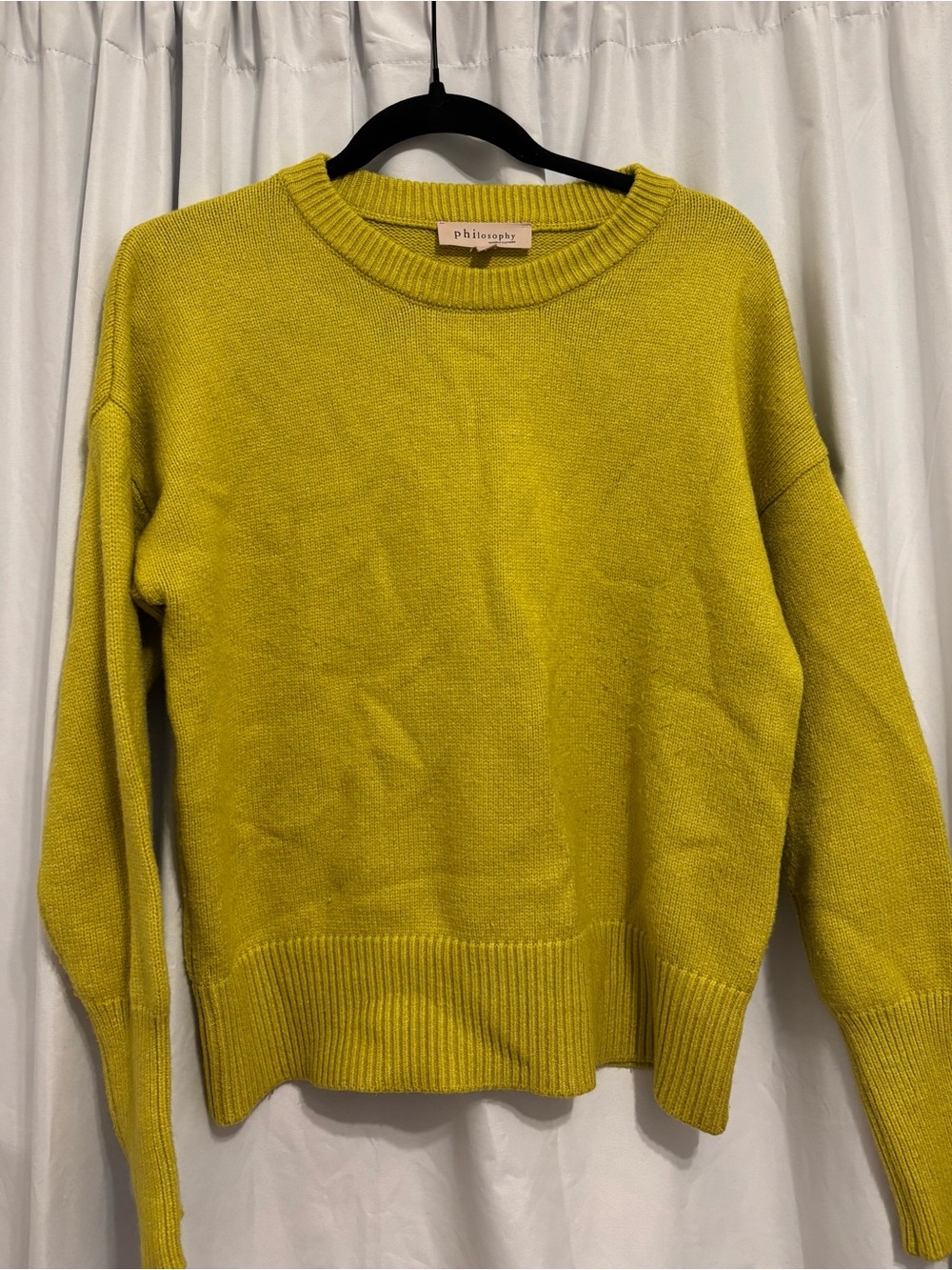 philosophy yellow crewneck sweater